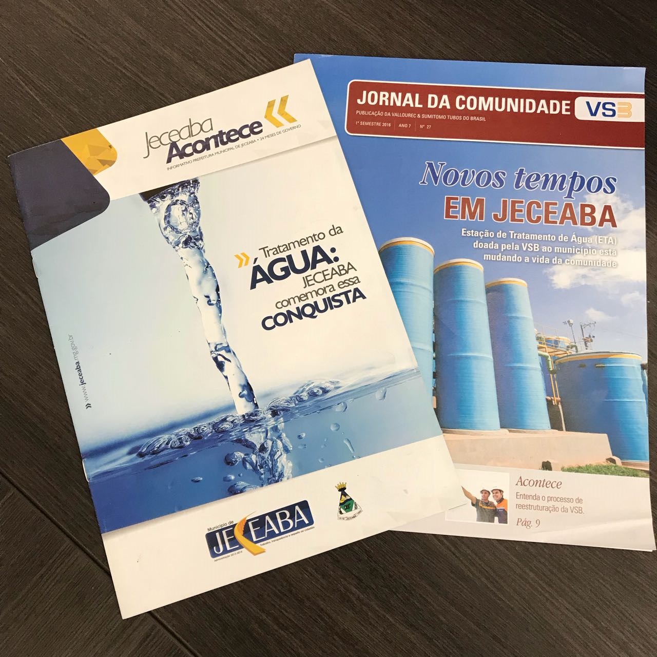 Revistas citando os projetos do Robson em Tratamento de Água